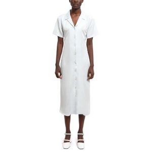 NWT Opening Ceremony Lace-up Back Shirt Dress in Slate Blue